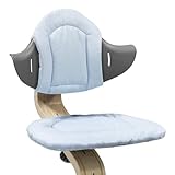 Stokke Nomi Kissen, Grey Blue - Für weiches und noch bequemeres Sitzen im Nomi Stuhl & Hochstuhl - Lässt sich einfach befestigen und abnehmen - Ab 6 Monaten - Maschinenwaschbar