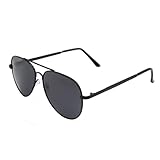 ALLY-MAGIC Pilotenbrille Sonnenbrille Herren Damen Piloten-Polarisiert Sonnenbrille Metallrahmen Unisex Fahren Sonnenbrilles mit UV400 Schutz E9HMKTYJ (Schwarzer Rahmen)