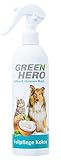 Green Hero Pflegespray Kokos 250ml für Hunde & Katzen für Intensive Fellpflege Entfilzungsspray mit Kokoswasser gegen Verfilzungen für alle Felltypen Ohne Parabene, Mikroplastik & Farbstoffe