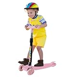 WJnflQN Klappbarer Roller, faltbarer Kinderroller, Dreirad-Fahrrad für 2-8 Jahre, Jungen, Mädchen, Outdoor, Pendeln, Reisen, Rucksackreisen, Zuhause, Anfänger, Camping, Reiter