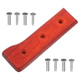 HOMSFOU 1 Paar Ersatzgriff für Küchenmesser Birnbaumholz Ergonomischer Rutschfester Holzgriff für Küchenmesser zum Austausch Reparatur von Schneidewerkzeugen Finger und Sicherheitschutz
