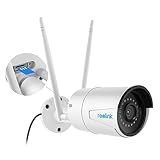 Reolink 4MP WLAN Kamera Outdoor, 2,4/5GHz WLAN Überwachungskamera Aussen mit Audio, 30m IR Nachtsicht, SD Kartenslot und Personen-/Fahrzeugerkennung, Fernzugriff, RLC-410W, 1080p, Nur Bewegung