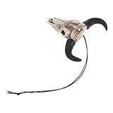 Homoyoyo Vintage Cow Skull Wanddekoration aus Resin Retro Bullenschädel Anhänger für Wand und Schreibtisch Vielseitiger Schutz Glücksbringer Deko für Zuhause Büro Restaurant