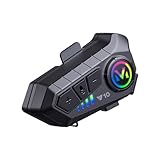 Khptop Motorradhelm Bluetooth Motorrad Helm Headset Motorcycle Helmet Bluetooth Headset Wireless DSP&CVC Geräuschunterdrückung High Sound Quality System Motorradfahren/Skifahren/Radfahren 1000mAh