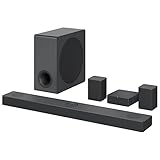 LG S80QR Intelligente Soundbar mit 620 W Leistung und 5.1.3 Kanälen mit 3 vertikalen Atmos-Lautsprechern und Rücklautsprechern, inklusive Dolby Atmos, DST:X und IMAX Surround-Sound