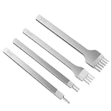 Lederlochzange Für Lederstiche & Näharbeiten | 4X Lochstanzen Set Zum Nähen Und Basteln | Handlocher Set Für Lederarbeiten Für Heimwerker & Anfänger