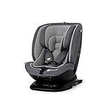 Kinderkraft Kinderautositz XPEDITION, Auto Kindersitz mit 360 Grad drehbar, Isofix, Basisstation, spezielle Sicherheitssysteme, verstellbare Kopfstütze, ab Geburt Gruppe 0/1/2/3 0-36kg, Grau