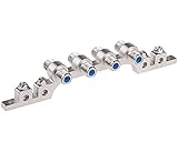 DUR-line Erdungsblock DEB 4-Fach aus hochwertigem Guss - Schirmungsmaß  90 dB - SAT/Kabel/UKW/DVB-T