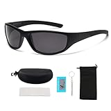XFSRG Sportbrille Herren Damen Polarisierte Sonnenbrille Fahrradbrille Sunglasses Angeln Sport mit UV400 Schutz mit Sonnenbrillen Zubehör（Grau）