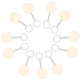 Abaodam Selbstgemacht Schlüsselanhänger Bastelset 50 Stück Holzscheiben Rund Naturbelassen mit Schlüsselringen für Kreative Geschenke Zufälliger Stil