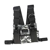 Supvox Outdoor Funkgeräte Brusttasche Verstellbar Pack mit Camouflage Praktisch für und Outdoor Aktivitäten Robuste Multifunktions Fronttasche