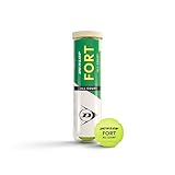 DUNLOP Tennisball Fort All Court TS - für Sand, Hartplatz und Rasen (4 Bälle)