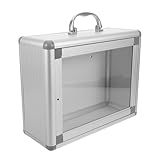 BESPORTBLE Wandmontierter Medizinschrank Metall Acryl Klein Platzsparend für Badezimmer Büro Notfall Aufbewahrung