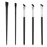 5 Stück Dünne Eyeliner-Pinsel, Professioneller Abgewinkelter Weicher Flacher Make-up Pinsel, Make up Pinsel, Feiner Kleiner Eyeliner Verwischpinsel