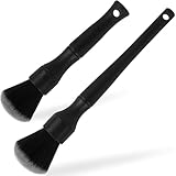 2 Stück Detailing Pinsel,Pinsel Autoreinigung,Auto Pinsel Innenraum,Auto Pinsel Außen,Reinigungspinsel Auto,Staubpinsel,Nass- und Trockengebrauch,für Automobilinnenräume,Möbel,Tastaturen (17+24cm)