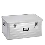 Enders® Alubox TORONTO 130 L - Aluminiumbox mit 1 mm Wandstärke, extra stabil - spritzwasser- und staubdicht, stapelbar - Alukiste einsetzbar als Transportbox, Lagerbox, Werkzeugkiste - Aluminium Box