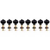 Milisten 8 Stück String Pin Gold Button Ukulele Head Pegs Tuners for Friction with White Tuning Keys Machine Black Parts