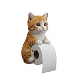 Wandmontierter Katzenhalter mit Harzkonstruktion, platzsparendes Design für kleine Badezimmer, einfache Einrichtung, Toilettenpapieraufbewahrung aus Kunstharz