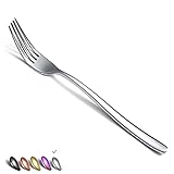 HOMQUEN Tafelgabeln 6-Teilig, Edelstahlgabeln, Besteckset, Dessertgabeln, Tafelgabeln, Salatgabeln Für Zuhause, Küche Oder Restaurant, Spülmaschinenfest (Silber-8 Zoll)