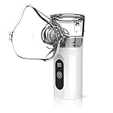 Inhalationsgerät, Ultra Leise Inhaliergeräte für Erwachsene, Kinder, Partikelgröße 1-5µm, Einstellbarer Sprühnebel, Aufladbarer Inhalator