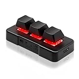 PCsensor 3 Tasten Mini Tastatur Wireless USB 2 in 1 Mechanische Gaming Tastatur Hot Key Customized Programm mit RGB Led für Gaming OSU Büro Arbeit