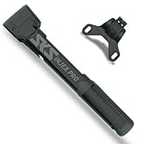 SKS GERMANY INJEX PRO Minipumpe (Fahrradpumpe für Unterwegs, Ergonomischer T-Griff, Optimierte Handhabung, Platzsparende Befestigung, MV Easy-Kopf für alle Ventile), Schwarz