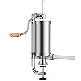 DREAMADE 1,5/2,5/3/5 KG Wurstfüller, Wurstmaschine Munell, Wurstfüllmaschine Edelstahl mit Tischklemme, Wurstspritze inkl. 4 Füllrohre (1,5 KG)