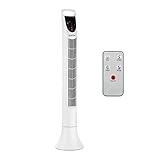 KLARSTEIN Mount Everest Standventilator, energiesparend: 40 W, Oszillation 80°, Luftstrom: 341,4 m³/h, Timer bis 7,5 h, 3 Geschwindigkeitsstufen, Weiß