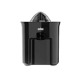 Braun Household TributeCollection CJ 3050 BK Zitruspresse, Elektrische Saftpresse mit Start-Stopp-Automatik, Anti-Tropf-System, Direkter Saftauslauf, 60W, Schwarz