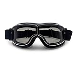 Galenecx Motorradbrille, PU Leder Brilles Staubdicht Motocross Brille, Motorradhelm Brilles Winddicht, Vintage Motocross Brille, Für Motorcycle Bike Outdoor-Sportarten