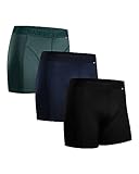 DANISH ENDURANCE Herren Sport Boxershorts, 3er Pack, Unterwäsche, Atmungsaktiv, Sportunterwäsche (Mehrfarbig (1x Schwarz, 1x Blau, 1x Grün), XL)