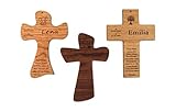 Taufkreuz personalisiert, Holzkreuz mit Taufspruch, individuelles Geschenk zur Geburt und Taufe für Patenkind, Kinderkreuz aus Holz für Jungen und Mädchen