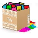 POLVO HOLI - 60 Beutel mit 100g Pulver Holi - Holi Gulal Powder - 6 Farben