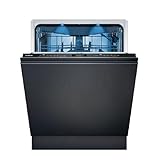 Siemens SX65EX22CE iQ500 Vollintegrierter Geschirrspüler, 60 cm, XXL, Made in Germany, varioSpeed Plus, autoOpen dry, smartStart, rackMatic, Time und Emotion Light, Glaszone, Home Connect
