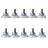 Manillefu 10 Stück M8 Saugnäpfe mit Rändelschrauben für sichere Montage an Glas und Wänden (34 mm)