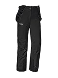 Schöffel Mädchen Ski Pants Joran G, wind- und wasserdichte Kinder Schneehose, wasserdichte Skihose mit Schneefang und Hosenträgern, black, 152