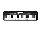Casio Casiotone LK-S250 CASIOTONE Leuchttastenkeyboard mit 61 anschlagdynamischen Tasten im Piano-Look, 400 Sounds & 77 Begleitrhythmen, Mikrofoneingang, schwarz