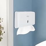 Papierhandtuchspender zur Wandmontage, für 200 Papiere, C-Falz-Handtuchspender, Toilettenpapierspender für Badezimmer, Küche, Hotel, Restaurant (weiß)