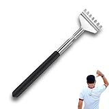 Rückenkratzer, Schwarz Rückenkratzer, von 20 cm Bis 68 cm Ausziehbar, Hochwertiger Edelstahl Kratzhand Back Scratcher, Rückenkratzer Gegen Juckreiz