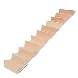 Generic 12 Miniaturholz Treppe DIY Stieftreppenhandwerk Dekoratives Puppenhauszubehör, Ideales für DIY -Schöpfer Passende Puppenhausdekoration (Keine Handläuftreppe)
