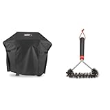 Weber Premium Grillabdeckhaube für Spirit & Spirit II 200er Modelle & Three-Sided Grill Brush Dreiseitige Grillb rste, 30 cm, Schwarz/Silber, 6277