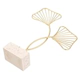 GRIRIW 1 Stück Ornamente wohnungsdeko genschenkideen Ginkgo-Blatt-Handwerk Ginkgo-Kunstskulptur Blattverzierung Ginkgo-Blatt-Wandkunst Blattskulptur Ginkgo-Blatt-Modell Gips Golden