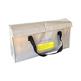 VUNIVERSUM 1x Henkel Tasche Sicherheitstasche Safe Bag feuerfest für Lagerung Transport Ladung 450x200x100 mm für Lipo Akku Batterie