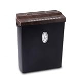 EUROtops Multifunktions-Aktenvernichter in Holz-Optik – Shredder für Papier, Kreditkarten, CDs/DVDs, 11 l Kapazität