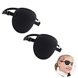 LBJFYHJN 2 Stück Augenklappe pirat, Augenklappe, 3D verstellbare Monokular Eye patches, geeignet für die postoperative Erholung, Strabismus, Amblyopie