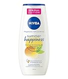 NIVEA Summer Happiness Orange Pflegedusche (250 ml), pH-hautneutrales Duschgel mit natürlichem Avocado-Öl, feuchtigkeitsspendende Cremedusche mit frischem Orangen-Duft