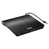 Antika Externes DVD Laufwerk CD DVD Brenner USB 3.0 Rewriter Writer Reader DVD/CD +/-RW CD Laufwerk für Laptop Desktop mit Mac/OS/XP/Linux/Win11/Win10/Win8 (USB3.0) (Black USB3.0)