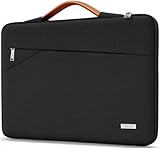 TECOOL 16 Zoll Laptoptasche Hülle Tasche für MacBook Pro 16 M3 M2 M1 Pro/Max 2019-2023, 16'' ASUS Vivobook 16, Matebook 16, Thinkbook 16 Wasserdicht Notebooktasche Stoßfestes Schutzhülle, Schwarz