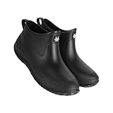 VALICLUD Wasserdichte Rutschfeste Regen Arbeitsschuhe Leichte Strapazierfähige Unisex gummistiefel für Outdoor und Küche Kurzschaftige Warme Schutzschuhe für Herbst und Winter