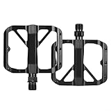 CashMuch 2er-Pack Elektro-Fahrrad-Fußpedale, rutschfest, Aluminiumlegierung, Mountainbike-Pedale, leicht, 271 g, Fahrradzubehör (Doppel-DU schwarz)